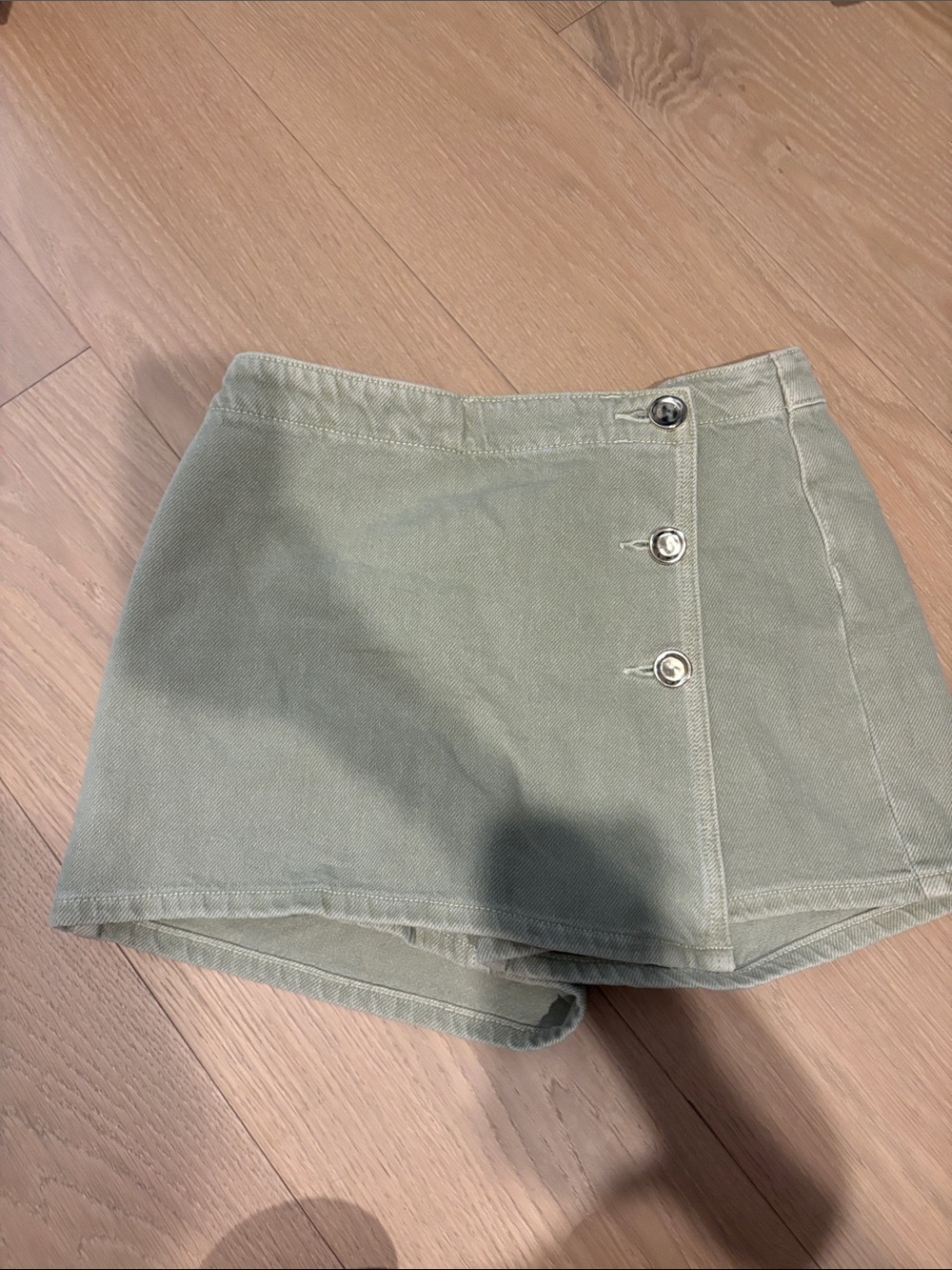 NWOT Zara Green Denim Skort
